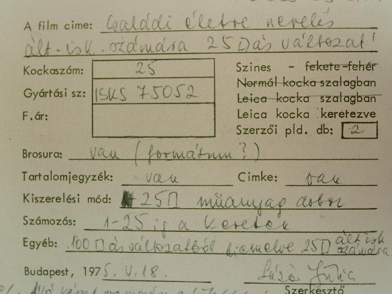 Családi életre nevelés 