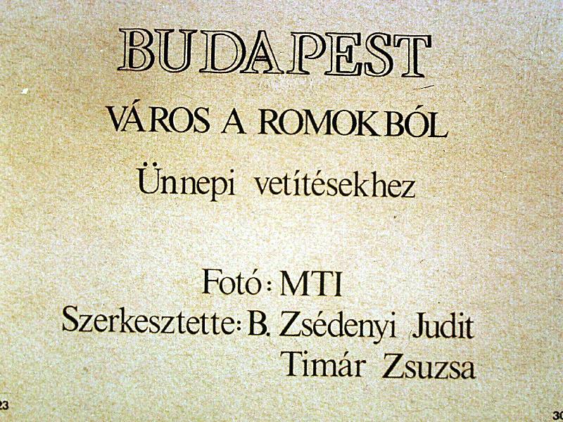Budapest, város a romokból 