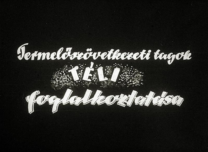 Termelőszövetkezeti tagok téli foglalkoztatása 