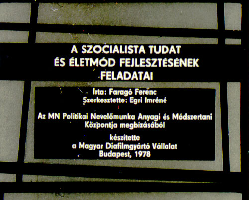 A szocialista tudat és életmód fejlesztésének feladati