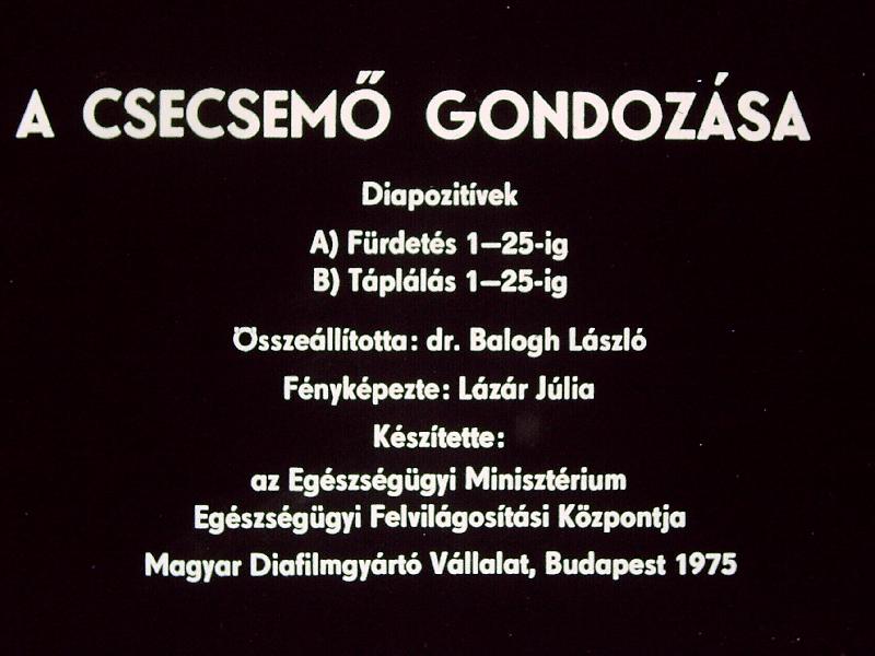 A csecsemő gondozása I.