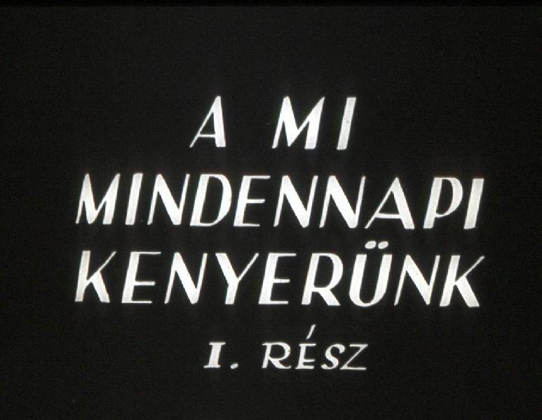 A mi mindennapi kenyerünk I.