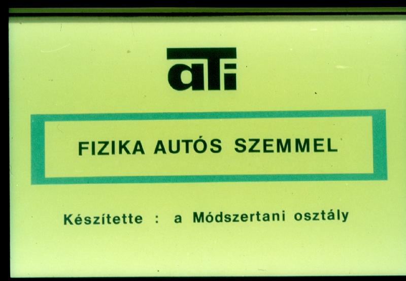 Fizika autós szemmel