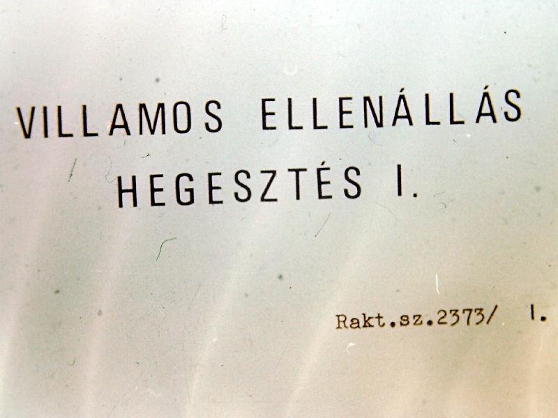 Villamos ellenállás hegesztés : I-II-III.