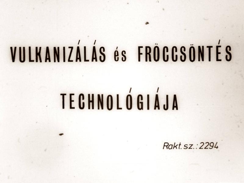 Vulkanizálás és fröccsöntés teechnológiája
