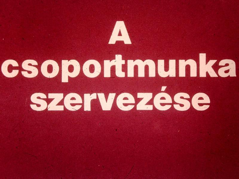A csoportmunka szervezése