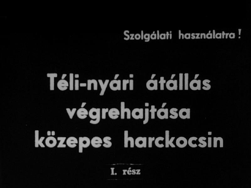Téli-nyári átállás közepes harckocsin I.