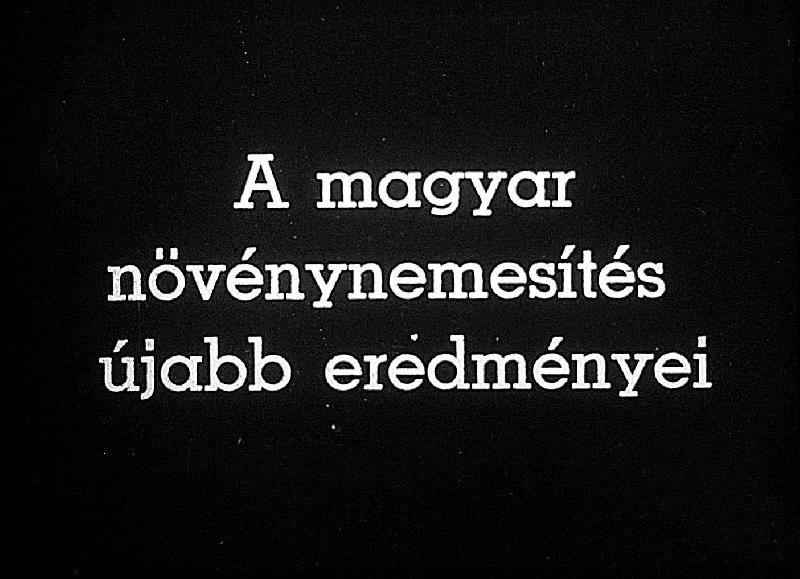 A magyar növénynemesítés újabb eredményei I.