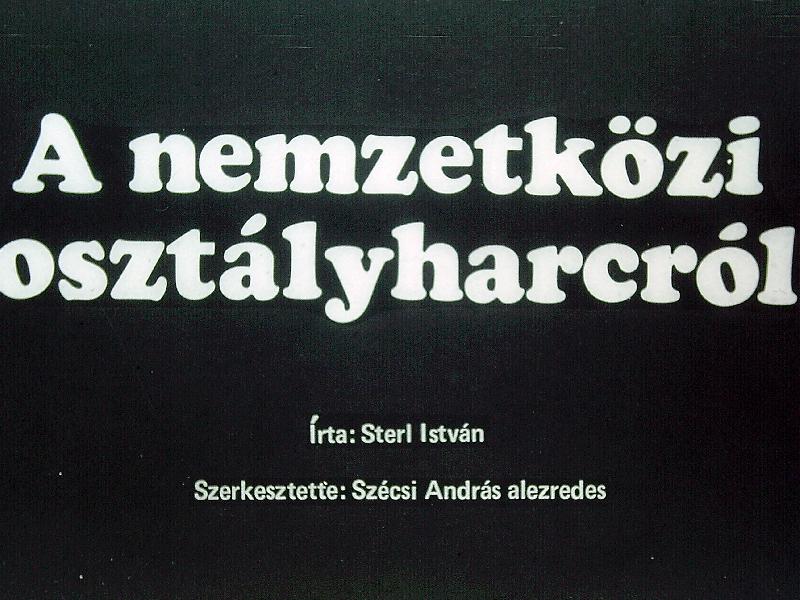A nemzetközi osztályharcról