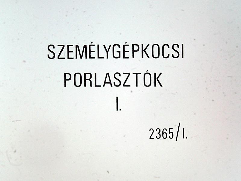 Személygépkocsi porlasztók I-II.