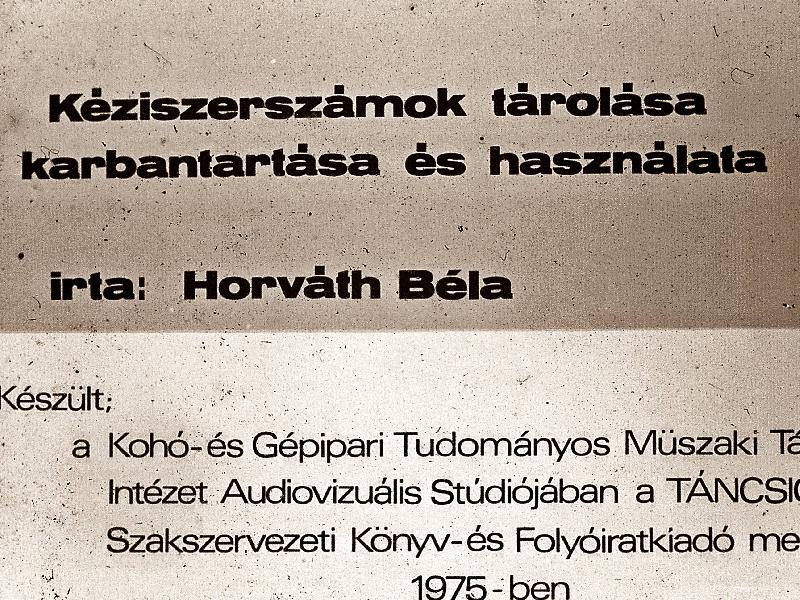 Kéziszerszámok tárolása, karbantartása és használata