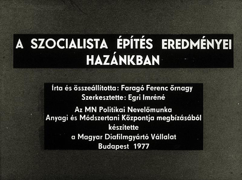 A szocialista építés eredményei hazánkban