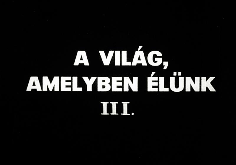 A világ, amelyben élünk III.
