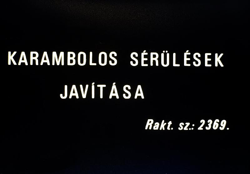 Karambolos sérülések javítása