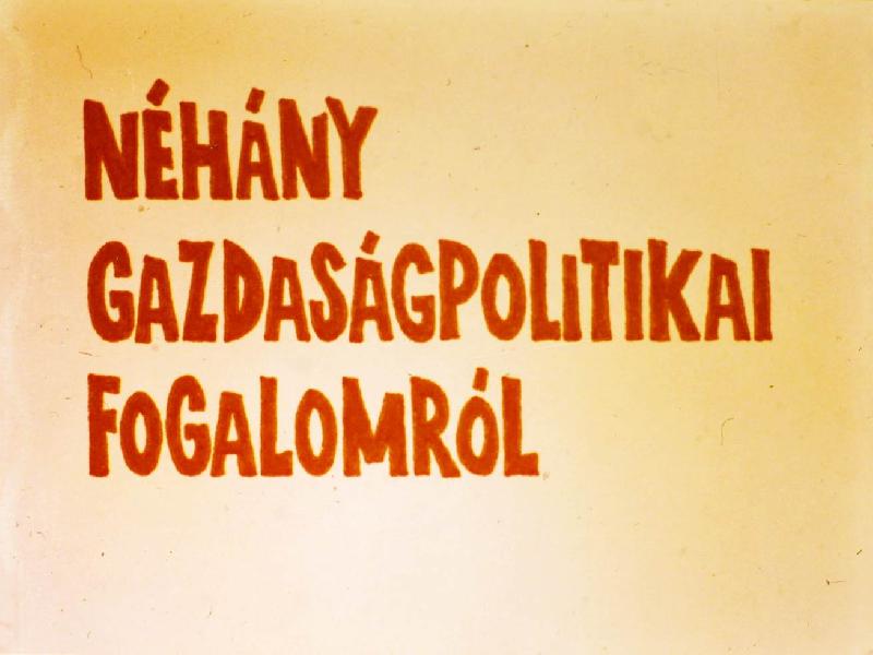 Néhány gazdaságolitikai fogalomról