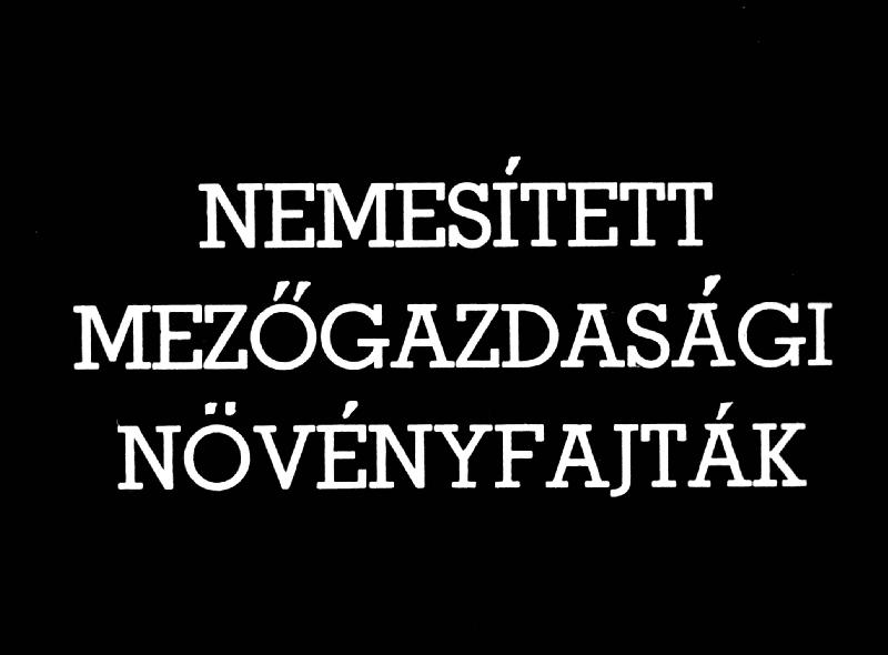 Nemesített mezőgazdasági növényfajták