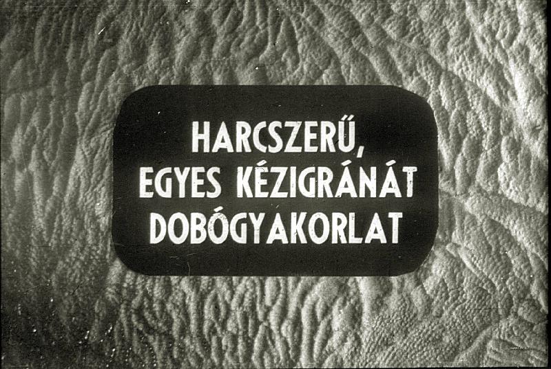 Harcszerű, egyes kézigránát dobógyakorlat
