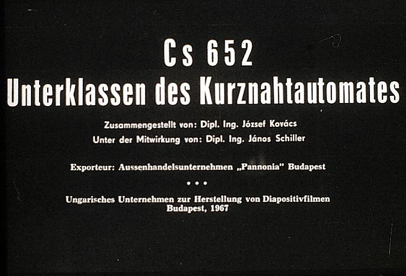Cs 652 Unterklassen des Kurznahtautomates