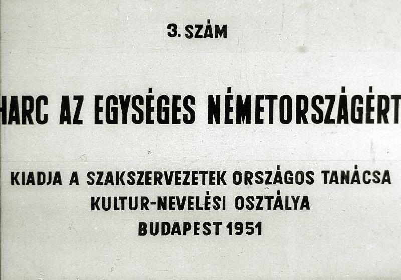 Harc az egyseges Németországért