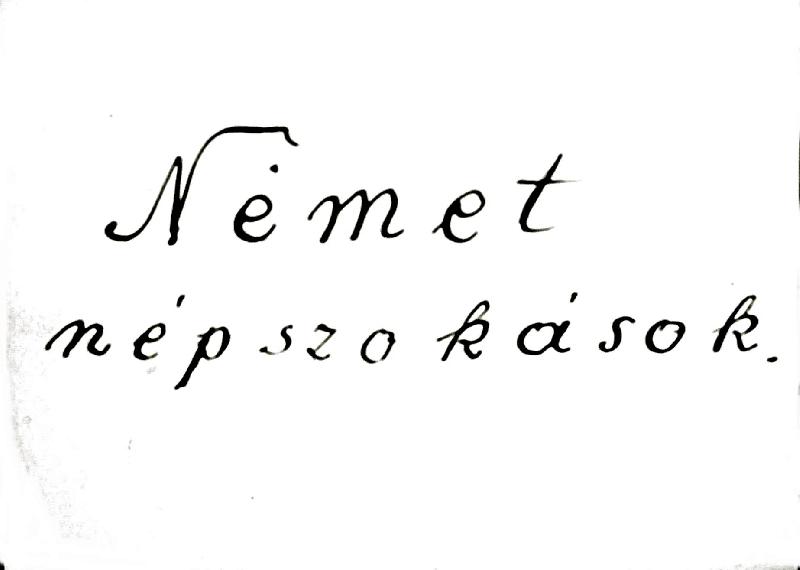 Német népszokások