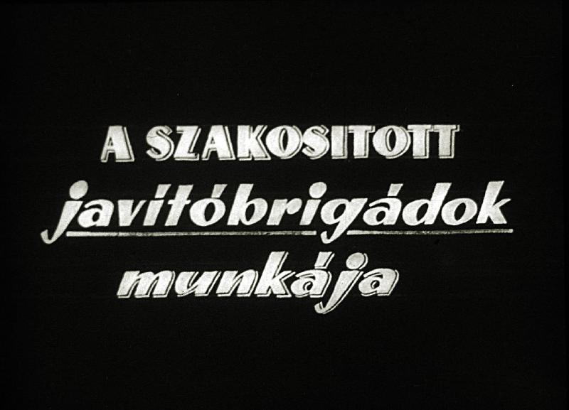 A szakosított javítóbrigádok munkája