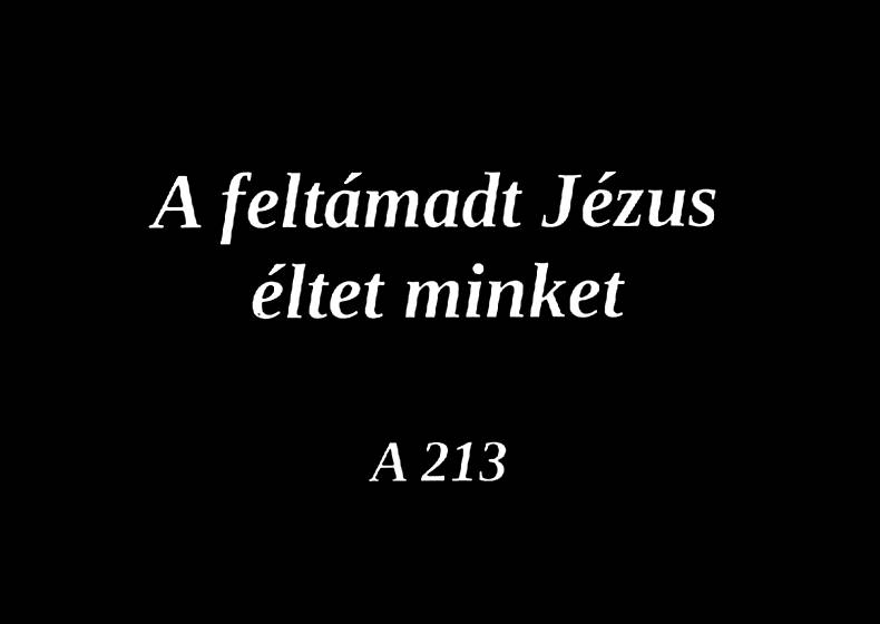 A feltámadt Jézus éltet minket